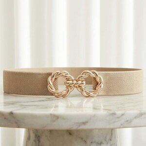 2/$21 Ladies Stylish Stretch Ivory Belt (31.5 Inches)